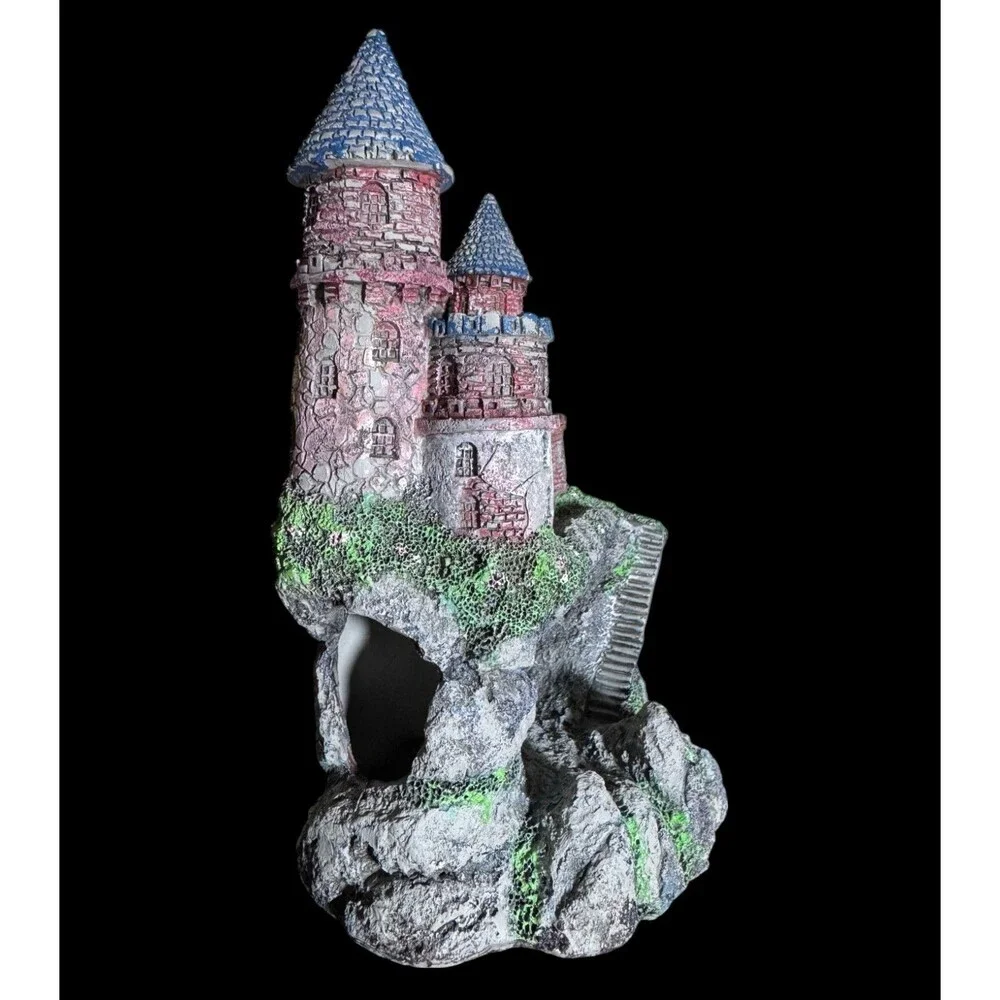 Aquarium Fish Tank CASTLE Enchanted Swim Through Resin Decor 8